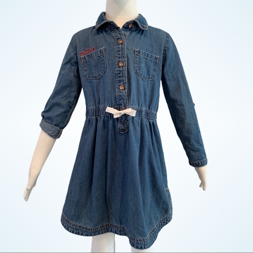 Carter’s Smile Denim Dress - Picture 1 of 8